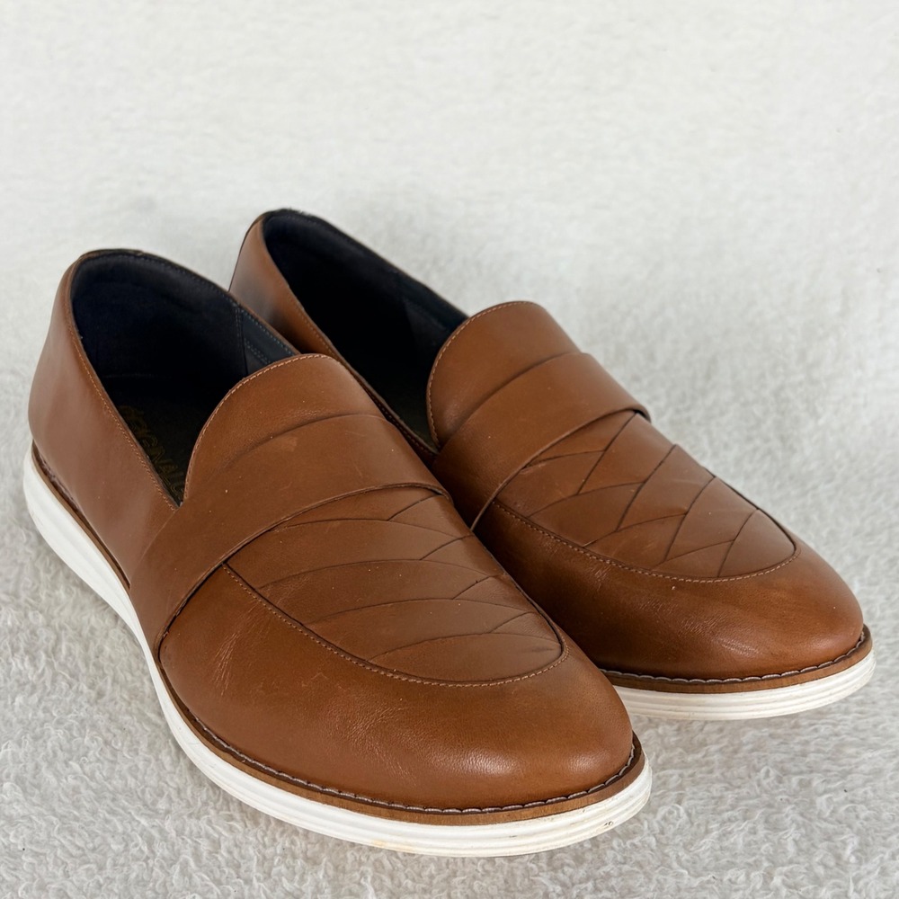Cole Haan Grand.OS Womens Loafers W15302 British Tan Leather Slip On 11B - Picture 5 of 12